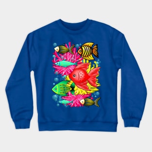 Fish Cute Colorful Doodles Crewneck Sweatshirt